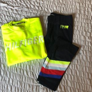 Tommy Hilfiger leggings and sweatshirt size med